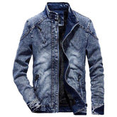 Herren Jeansjacke mit Reißverschlüssen